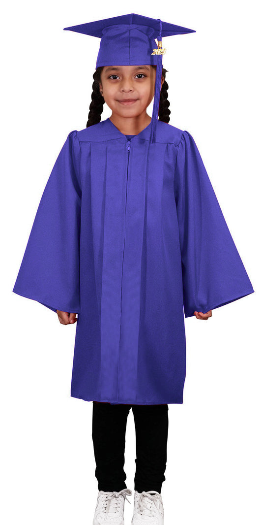 Kids Purple Graduation Cap & Gown - Preschool & Kindergarten
