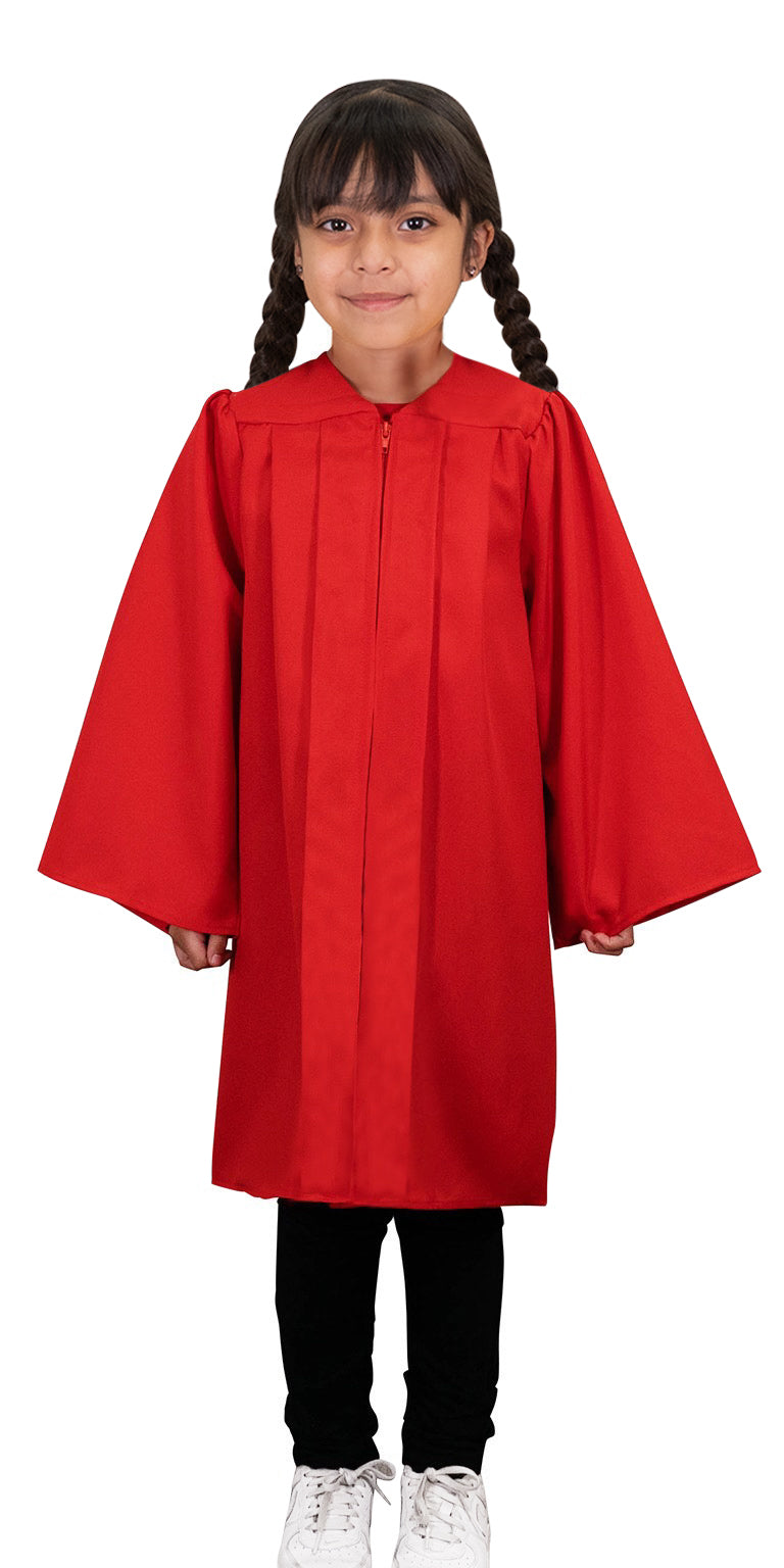 Kids Red Blue Graduation Gown - Preschool & Kindergarten