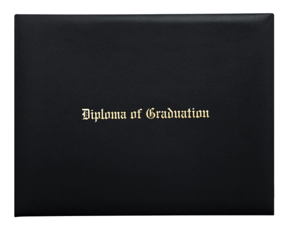 Black Imprinted Diploma Cover - Preschool & Kindergarten Diploma Covers - Grad Kids