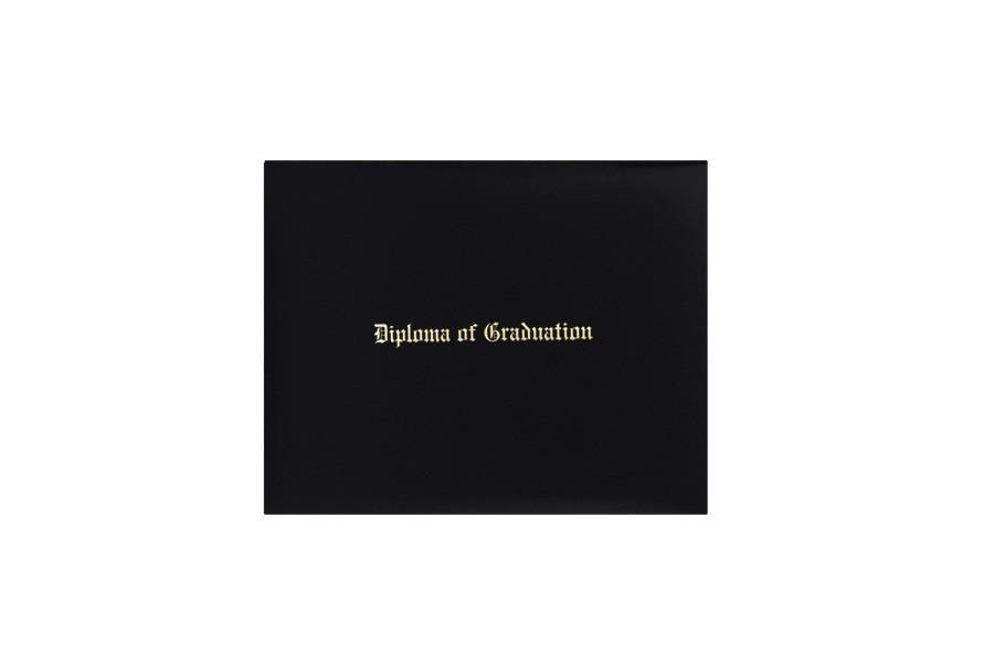 Black Imprinted Diploma Cover - Preschool & Kindergarten Diploma Covers - Grad Kids