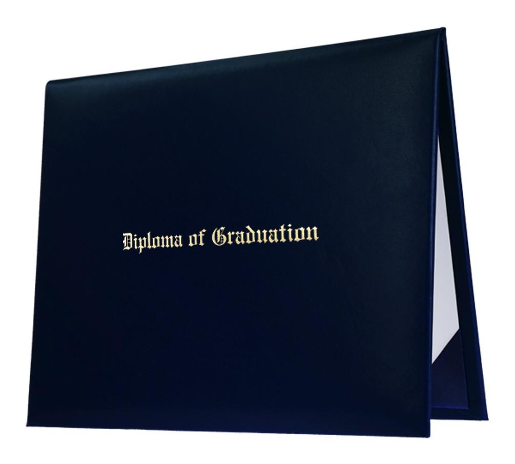 Navy Blue Imprinted Diploma Cover - Preschool & Kindergarten Diploma Covers - Grad Kids