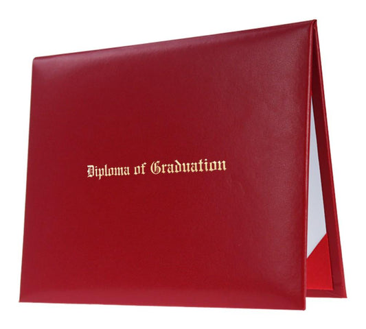 Red Imprinted Diploma Cover - Preschool & Kindergarten Diploma Covers - Grad Kids