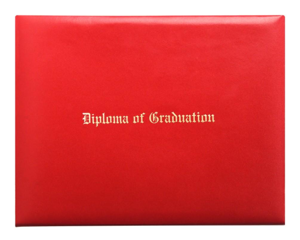 Red Imprinted Diploma Cover - Preschool & Kindergarten Diploma Covers - Grad Kids