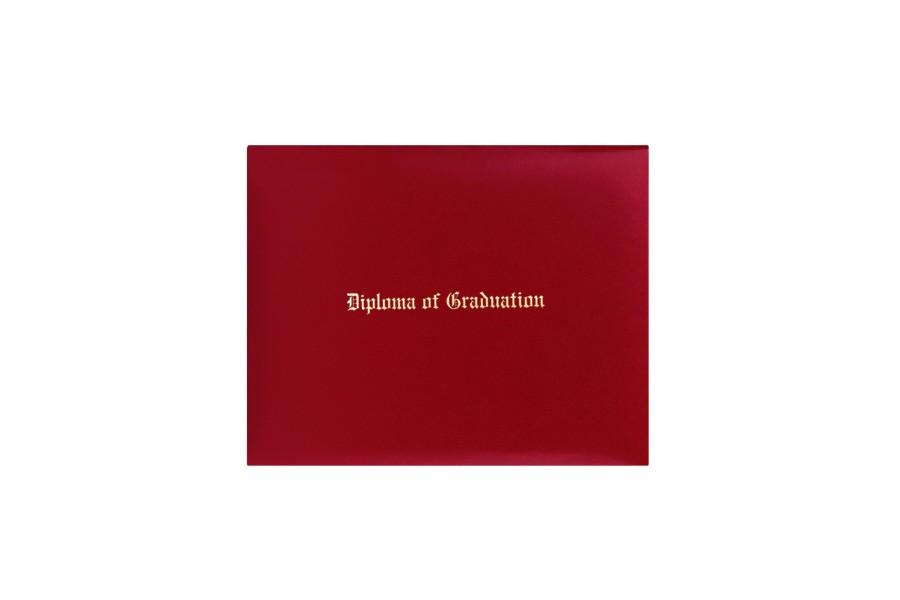 Red Imprinted Diploma Cover - Preschool & Kindergarten Diploma Covers - Grad Kids