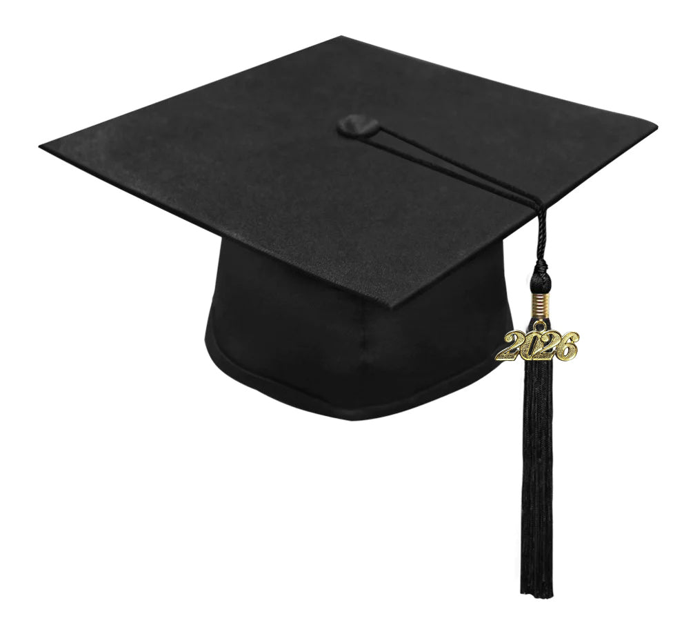 Kids Black Graduation Cap & Tassel - Preschool & Kindergarten