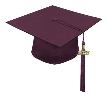 Kids Maroon Graduation Cap & Gown - Preschool & Kindergarten