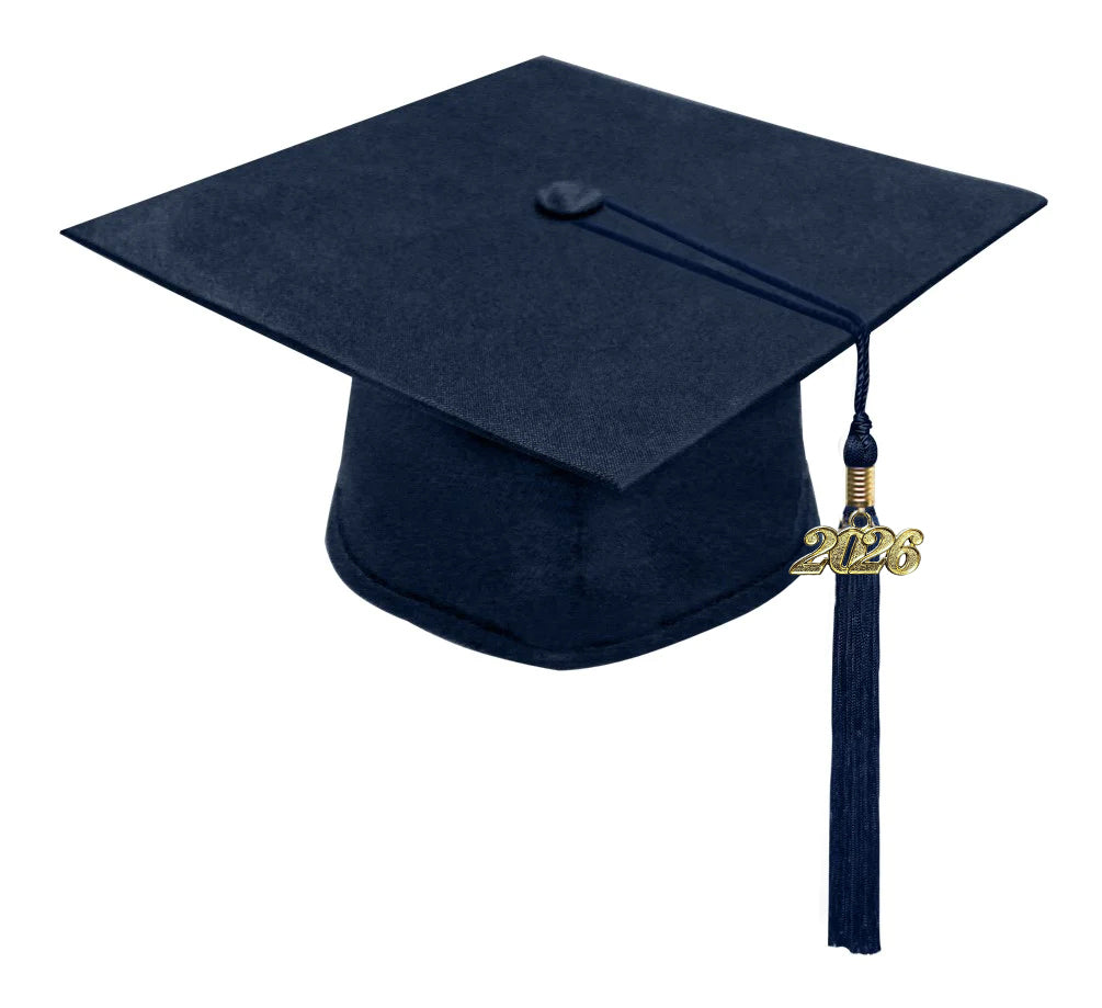 Kids Navy Blue Graduation Cap & Gown - Preschool & Kindergarten