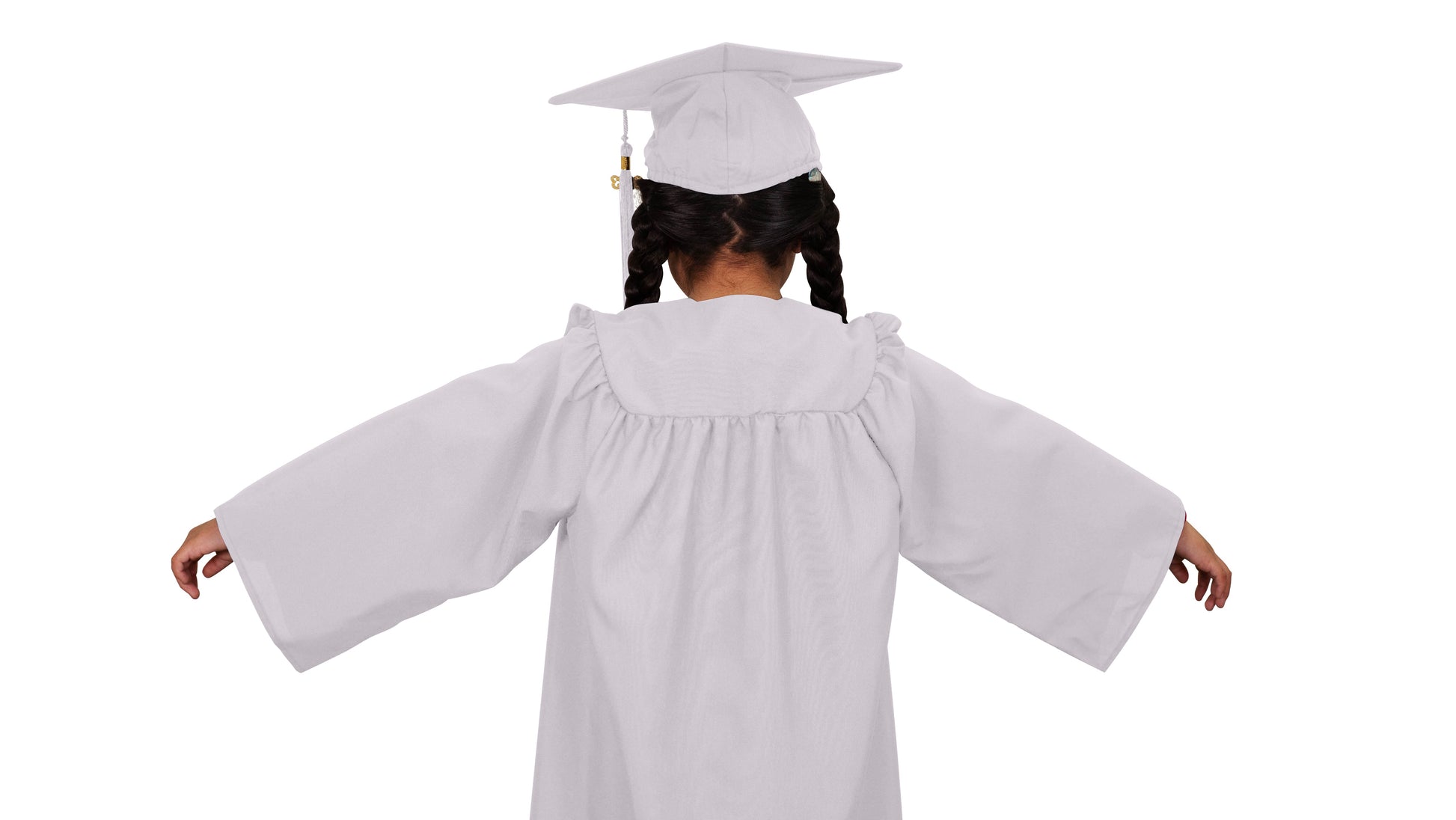 Kids White Graduation Cap & Gown - Preschool & Kindergarten Grad Kids Kids White Graduation Cap & Gown - Preschool & Kindergarten Grad Kids