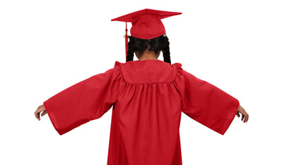 Kids Red Graduation Cap & Gown - Preschool & Kindergarten