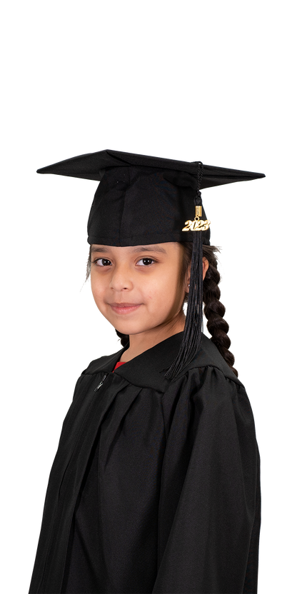 Kids Black Graduation Cap & Gown - Preschool & Kindergarten