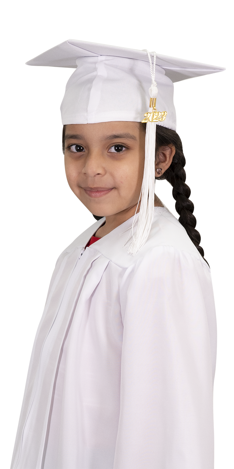 Kids White Graduation Cap & Gown - Preschool & Kindergarten Grad Kids Kids White Graduation Cap & Gown - Preschool & Kindergarten Grad Kids