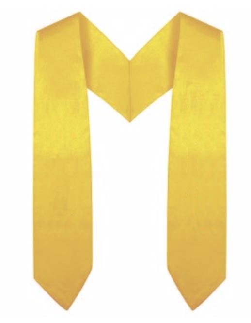 Gold Preschool / Kindergarten Graduation Stole - Graduation Cap and Gown