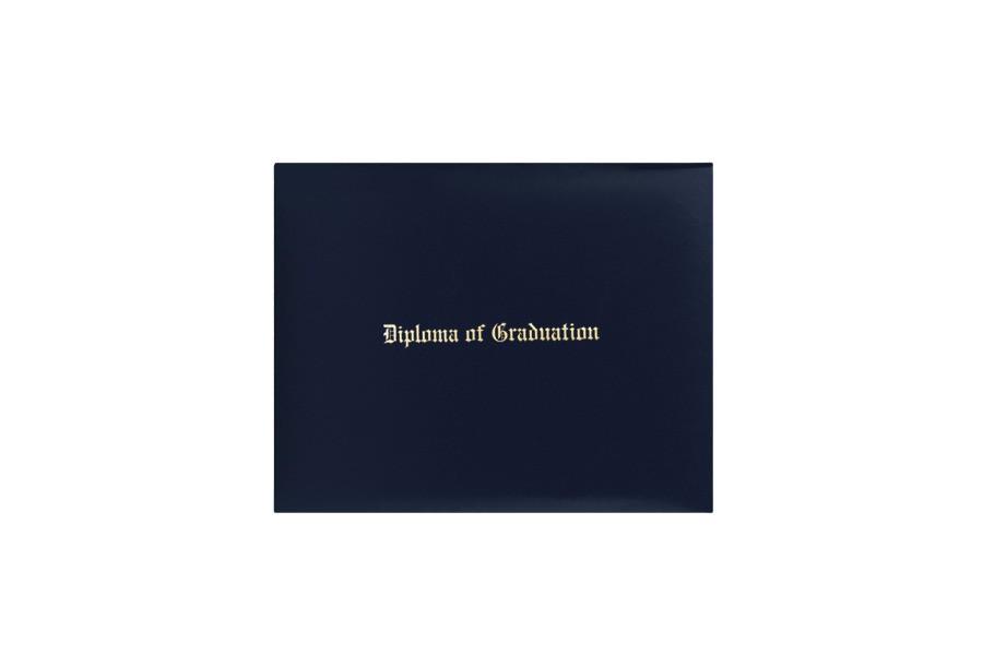 Navy Blue Imprinted Diploma Cover - Preschool & Kindergarten Diploma Covers - Grad Kids