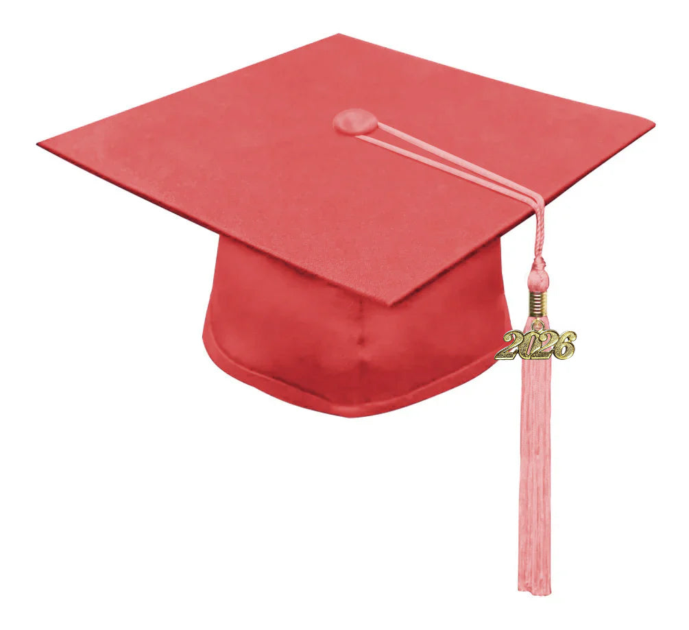 Child Matte Pink Graduation Cap & Gown - Preschool & Kindergarten Grad Kids Child Matte Pink Graduation Cap & Gown - Preschool & Kindergarten Grad Kids