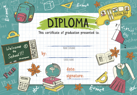 Kindergarten Graduation Diploma - Preschool & Kindergarten Diploma